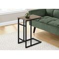 Daphnes Dinnette 24 in. Dark Taupe & Black Metal Accent Table DA3601887